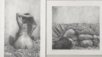 Sketch of Karin Mizuno artwork