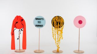 Nicola de Vries' human shields artwork