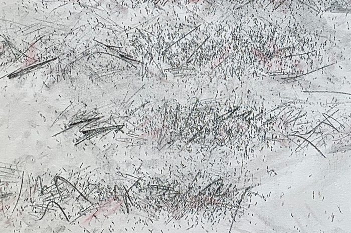 Close up of 'Smudged Line' by Lucy McLauchlan