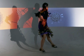 Header image: SJ Okemow, Dancing Molecular Landscapes 2025, projection performance. 