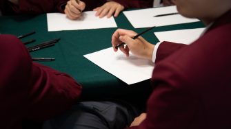 Art and Design students sketching