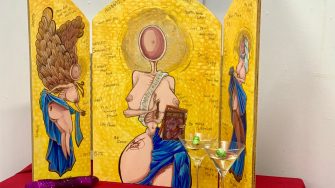 sexy shrine art piece for jenny brit award