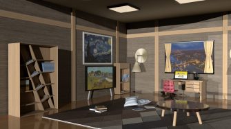 the room 3d visualization artwork