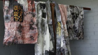 Aya Nomoto, 'Fragile Armour' 2024, Calligraphy ink, Sumi ink, watercolour, on Japanese rice paper, 163cm x 179.5 cm x 20cm. 