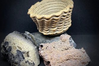 Chantelle Baistow, 3D printed coal ash clay experiment, 2021. Photo courtesy the artist.