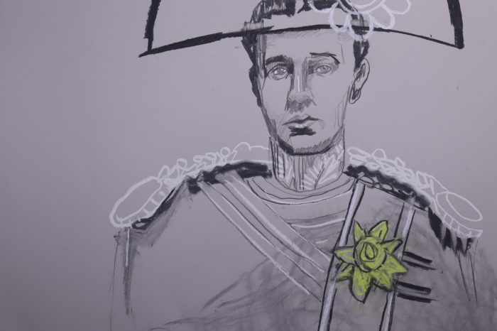 ‘Camp with me’ 2025. Digital video; chalk, charcoal & ink animation on paper, archival soundtrack. 3:50 minutes. With thanks to Mathew Nicholson (Lead and Follow) & Shae Mountain. Audio track features the voice of John Doremus from the radio series 'The Passing Parade' produced by Grace Gibson.