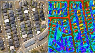 Cool roofs drone image