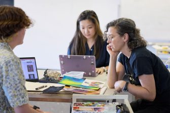 Art & Design students working in class