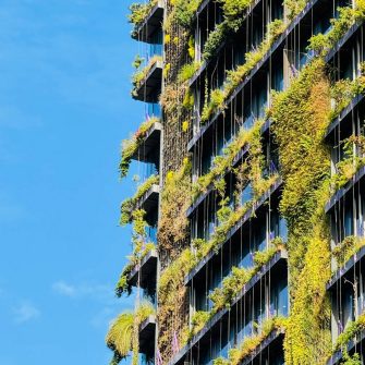 A Sydney skyscraper covered in vertical gardens