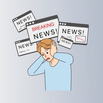 Person Suffering from anxiety and panic due to overload of bad news