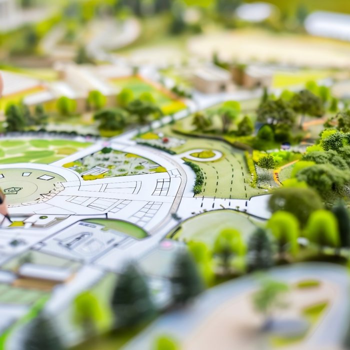 Landscape design or garden design or landscape architecture layout plan.