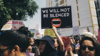 Sign at Women's March 2019, Kuala Lumpur.