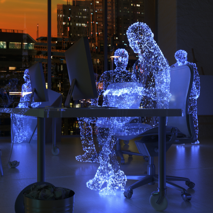 Digital human 3d rending idea