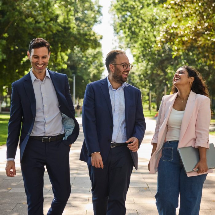 AGSM students together outside on the university mall at UNSW