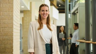 AGSM student wearing smart business clothes