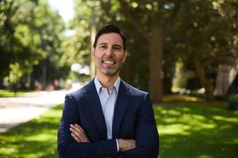 AGSM student outside on the UNSW university mall
