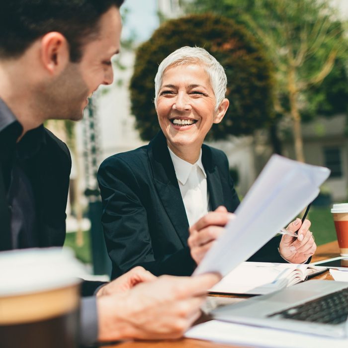 MBA students studying together