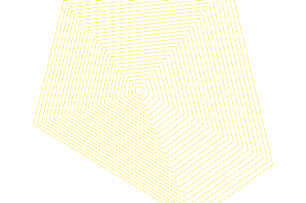 UNSW Sirf shape with concentric lines in yellow