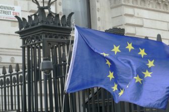 European flag at Downing Street