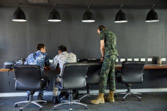 ADFA Canberra UNSW students working at desks