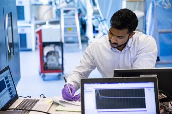 UNSW Canberra Space team conducting heat cycle testing of the engineering model of the M2 satelite at Mount Stromlo.Clint Therakam