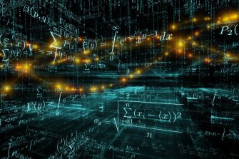 Graphic showing mathematical equations
