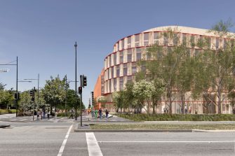 Parkes Canberra City Precinct corner render