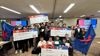 The winning teams at the Capture the Narrative final on Friday, October 31.