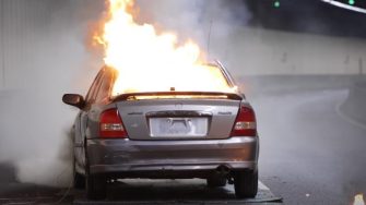 Car fire experiment