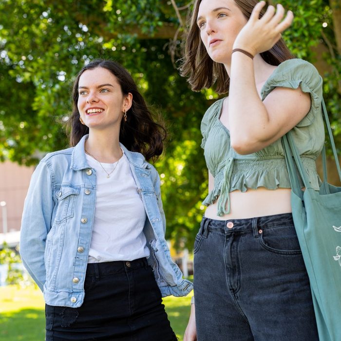 Students relaxing on campus