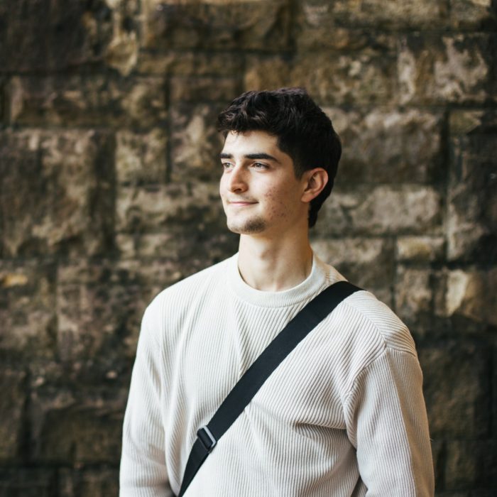 Portrait of a student on campus