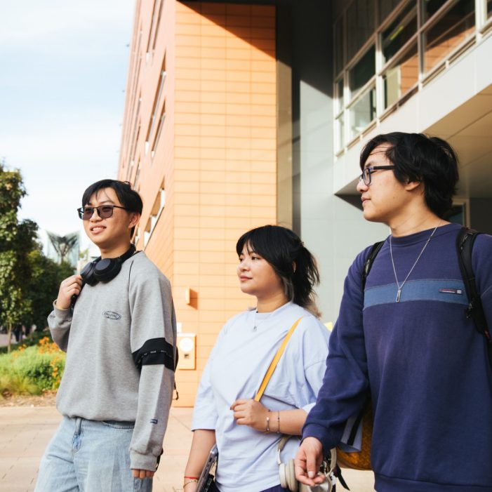 Students outside the Anita B. Lawrence Centre