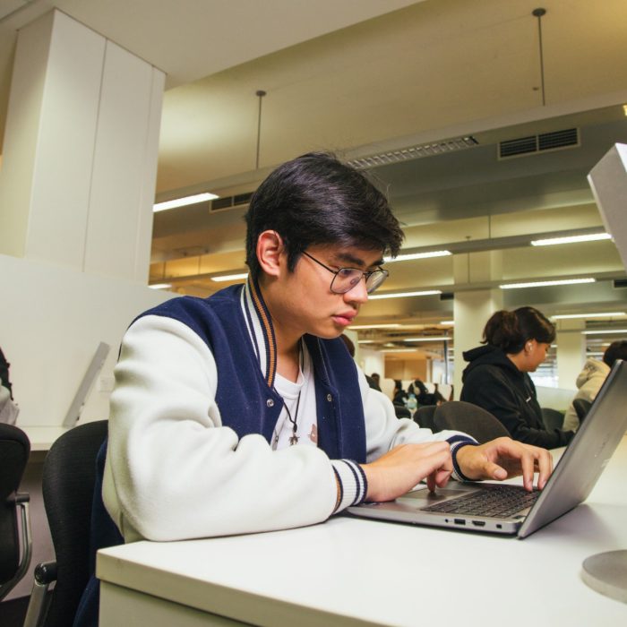 UNSW students using laptops for study