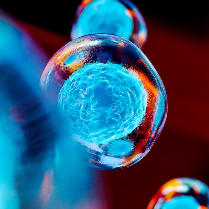 Creative image of embryonic stem cells, cellular therapy, 3d illustration