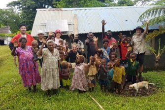 UNSW Renewable Energy students and locals on Tanna Island in Vanuatu