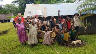 UNSW Renewable Energy students and locals on Tanna Island in Vanuatu