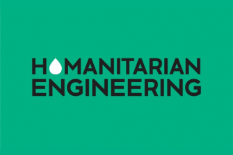 Green background with the words "Humanitarian Engineering"