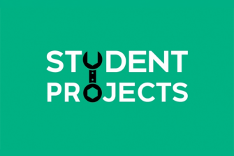 Green background with the words "Student Projects"