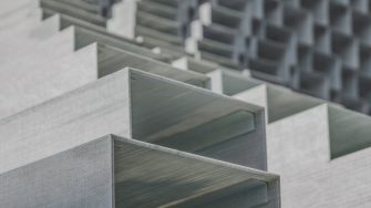 structural steel bars stacked ontop of each other