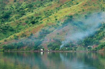Village, lake and mountains, Dili Timor Leste