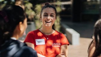 UNSW Engineering students and future students at an info event
