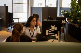 UNSW students at the Nucleus student hub