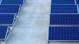 solar panels on concrete