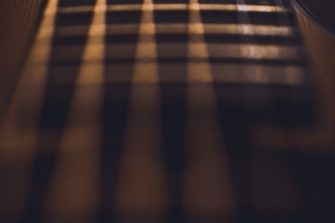 guitar strings close up