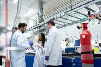 chemical engineers in laboratory 