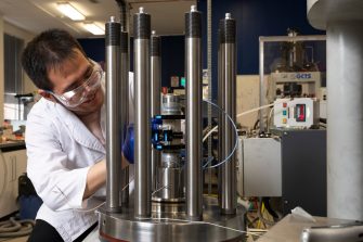 Male Engineering student in lab