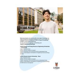 Scholarships in Minerals and Energy flyer