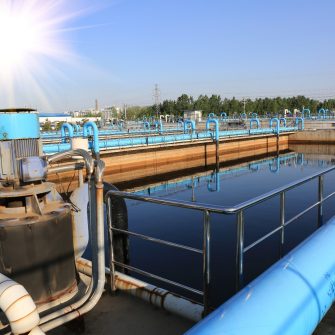 Modern urban wastewater treatment plant