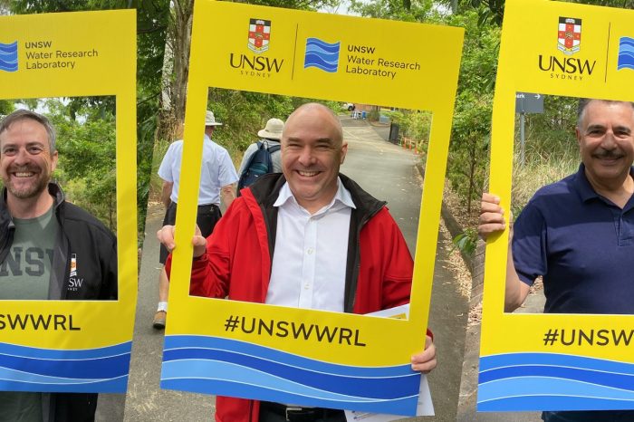 Prof Attila Brungs, Prof Julien Epps and Prof Nasser Khalili arriving at the  2025 WRL Open Day