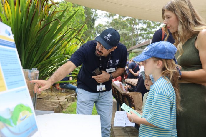 Visitors at the groundwater display for the 2025 WRL Open Day